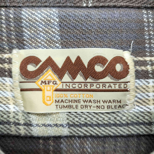 カムコ CAMCO チェック コットンネルシャツ メンズ