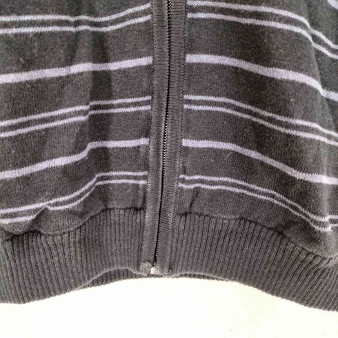 マックスマーラウィークエンド MAX MARA WEEKEND ボーダー柄ニットジップパーカー レディース XL
