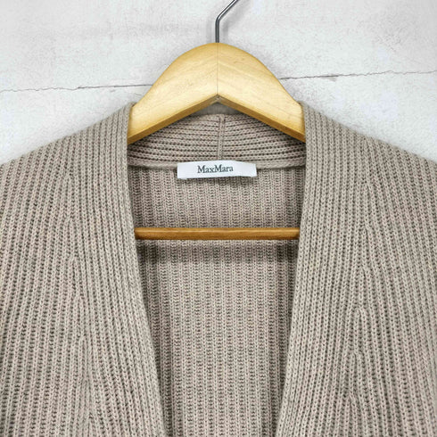 マックスマーラ MAX MARA ボタンレスリブニットカーディガン レディース