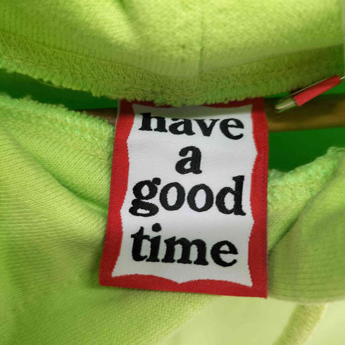 ハブアグッドタイム HAVE A GOOD TIME ロゴプリント プルオーバー フーディ メンズ JPN:S