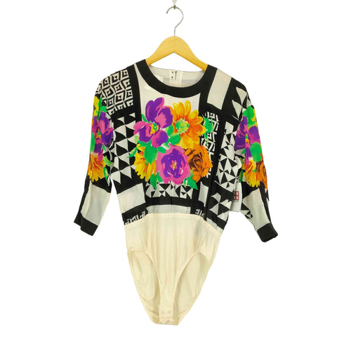 エスカーダ ESCADA 花柄シルクボディスーツ レディース 36