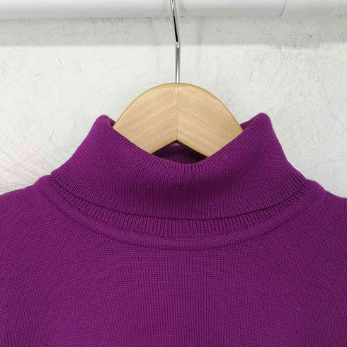 イヴサンローラン Yves Saint Laurent 刺繍ロゴ タートルネック ウールニット レディース M