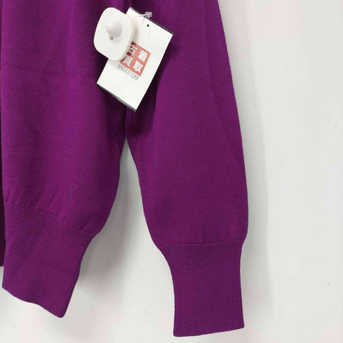 イヴサンローラン Yves Saint Laurent 刺繍ロゴ タートルネック ウールニット レディース M