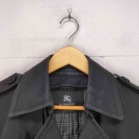 バーバリーブラックレーベル BURBERRY BLACK LABEL 裏地チェックトレンチコート メンズ S