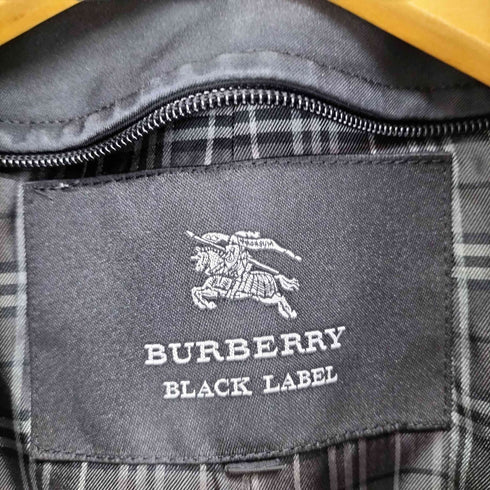 バーバリーブラックレーベル BURBERRY BLACK LABEL 裏地チェックトレンチコート メンズ S