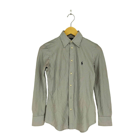 ポロラルフローレン POLO RALPH LAUREN KNIT DRESS SHIRT ポニー刺繍ストライプシャツ メンズ XS