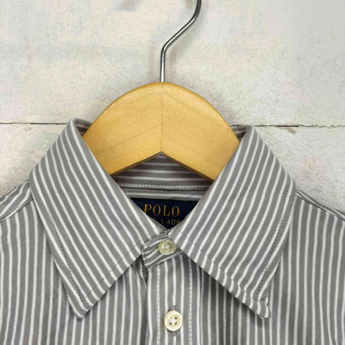 ポロラルフローレン POLO RALPH LAUREN KNIT DRESS SHIRT ポニー刺繍ストライプシャツ メンズ XS