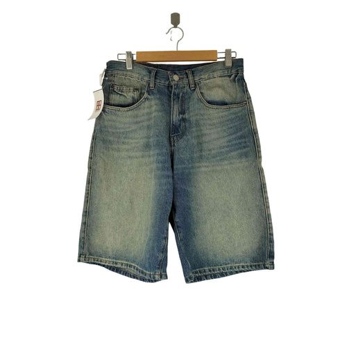 ザラ ZARA バギー フィット USED加工 デニム ショート パンツ メンズ FR:38-40