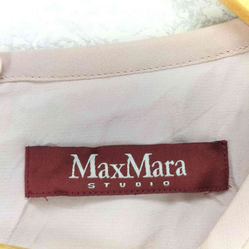マックスマーラステュディオ MAX MARA STUDIO フロントフリルノースリーブワンピース レディース