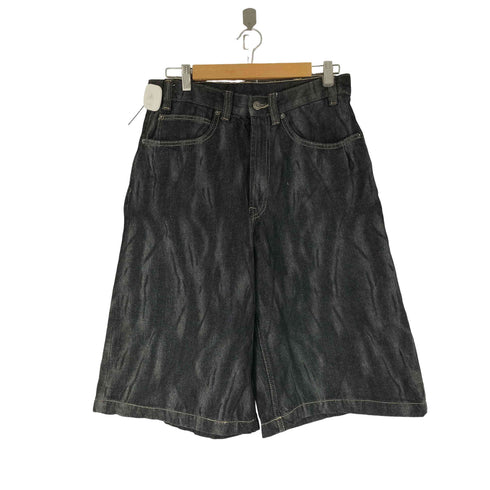 ザラ ZARA レーザープリント デニム ショーツ メンズ FR:38-40