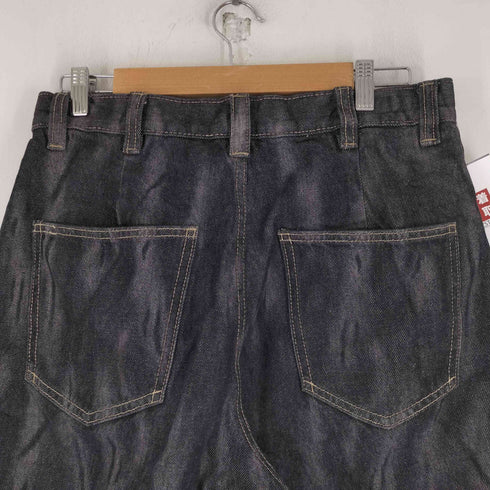 ザラ ZARA レーザープリント デニム ショーツ メンズ FR:38-40