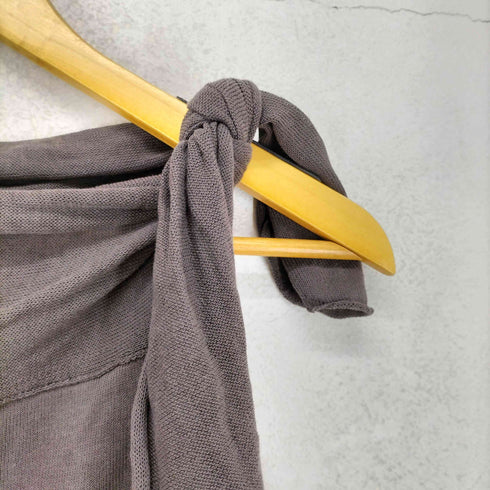 マックスマーラ MAX MARA 銀タグ リボンシャーリング ノースリーブニット レディース M