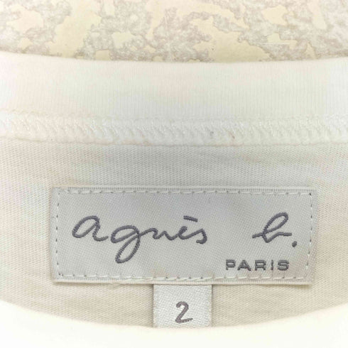 アニエスベー agnes b. フロントロゴプリントクルーネックTシャツ レディース 2