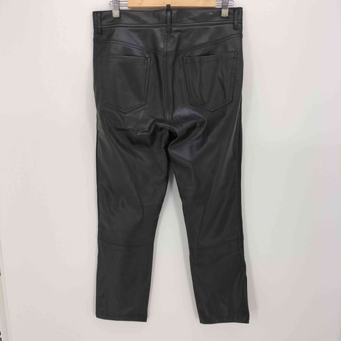 ザラ ZARA SYNTHETIC LEATHER PANTS フェイクレザー スプリットヘムパンツ メンズ 40