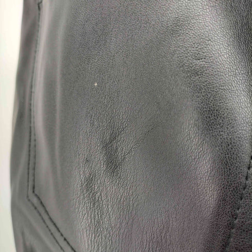 ザラ ZARA SYNTHETIC LEATHER PANTS フェイクレザー スプリットヘムパンツ メンズ 40