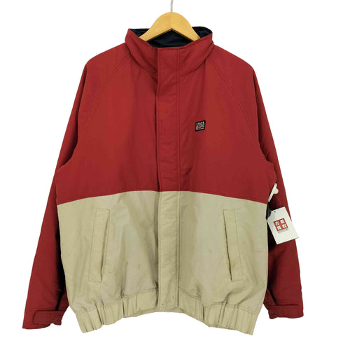 チャップスラルフローレン CHAPS RALPH LAUREN 00s ロゴ刺繍 比翼ジップ ツートン 中綿ブルゾン メンズ import:L