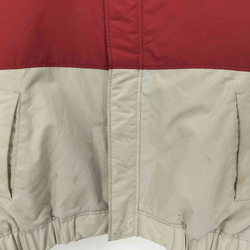 チャップスラルフローレン CHAPS RALPH LAUREN 00s ロゴ刺繍 比翼ジップ ツートン 中綿ブルゾン メンズ import:L