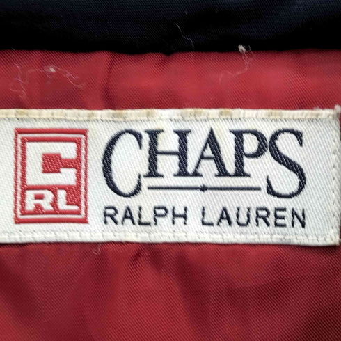 チャップスラルフローレン CHAPS RALPH LAUREN 00s ロゴ刺繍 比翼ジップ ツートン 中綿ブルゾン メンズ import:L