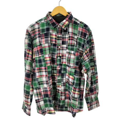 ランズエンド LANDS END パッチワーク レギュラーカラーシャツ メンズ JPN:XL