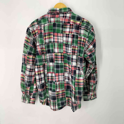 ランズエンド LANDS END パッチワーク レギュラーカラーシャツ メンズ JPN:XL