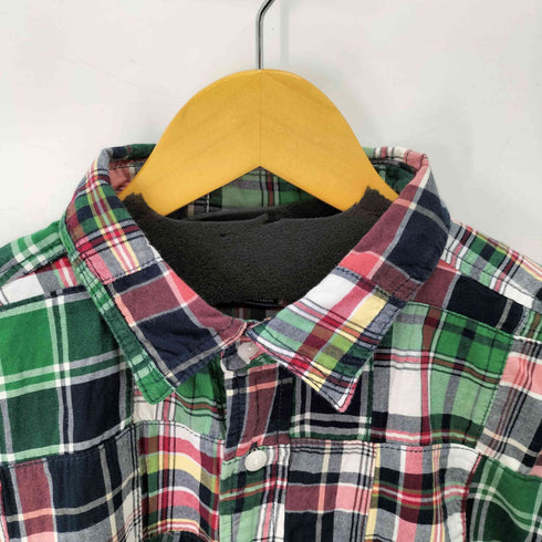 ランズエンド LANDS END パッチワーク レギュラーカラーシャツ メンズ JPN:XL