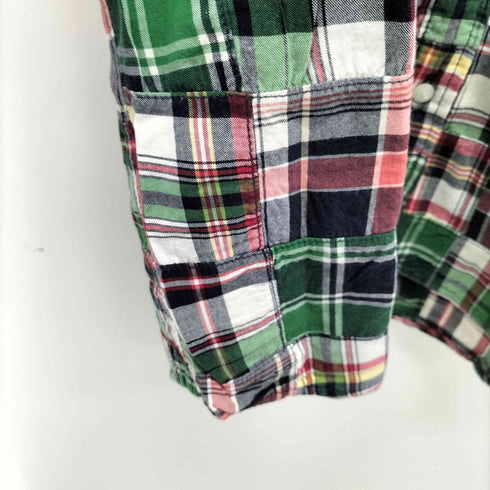 ランズエンド LANDS END パッチワーク レギュラーカラーシャツ メンズ JPN:XL