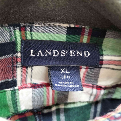 ランズエンド LANDS END パッチワーク レギュラーカラーシャツ メンズ JPN:XL