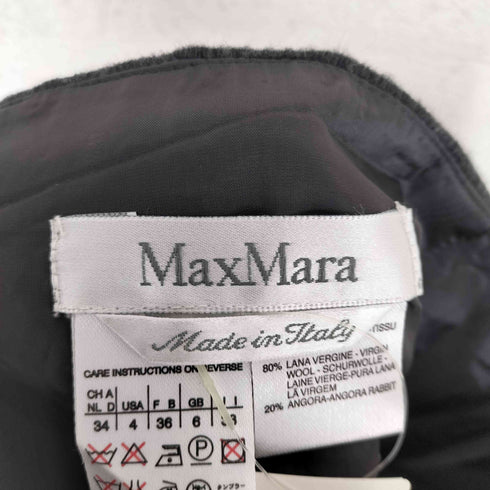 マックスマーラ MAX MARA 銀タグ ストライプアンゴラ混スカート レディース 38