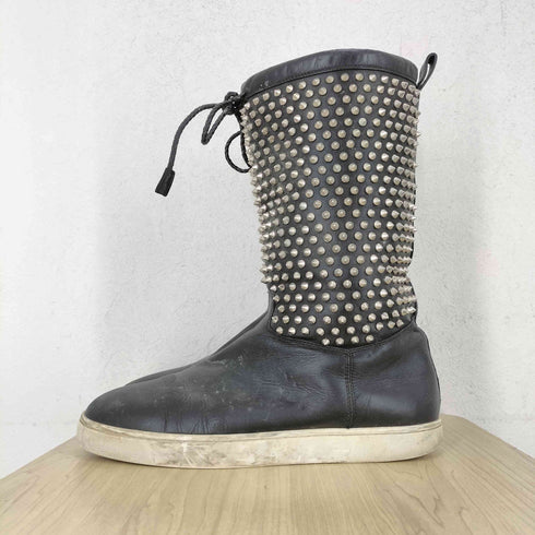 クリスチャンルブタン CHRISTIAN LOUBOUTIN スパイクスタッズ レザーブーツ メンズ EUR:44