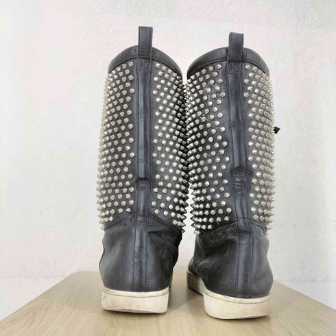 クリスチャンルブタン CHRISTIAN LOUBOUTIN スパイクスタッズ レザーブーツ メンズ EUR:44