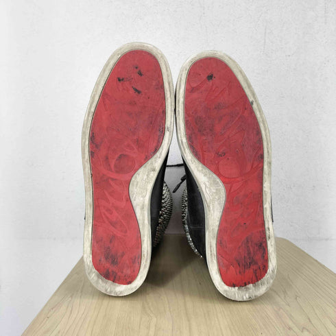 クリスチャンルブタン CHRISTIAN LOUBOUTIN スパイクスタッズ レザーブーツ メンズ EUR:44