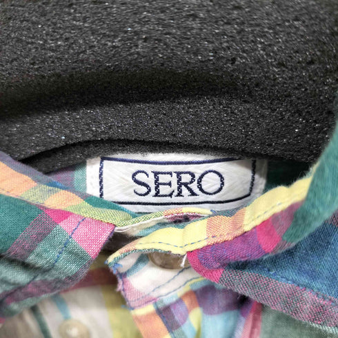 セロ SERO USA製 マドラスチェック S/Sシャツ メンズ JPN:S