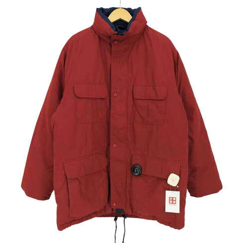 エディーバウアー Eddie Bauer 90-00s マルチポケット 比翼ダブルジップ 中綿ブルゾン 裾ドローコード メンズ import:L