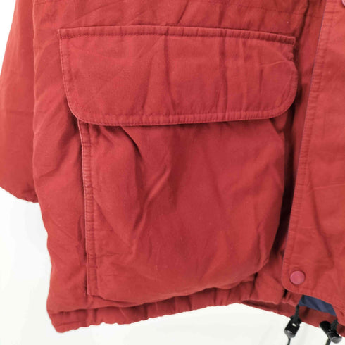 エディーバウアー Eddie Bauer 90-00s マルチポケット 比翼ダブルジップ 中綿ブルゾン 裾ドローコード メンズ import:L