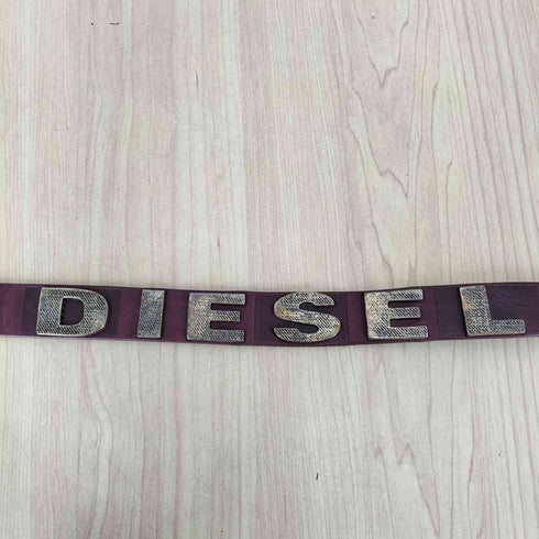 ディーゼル DIESEL ロゴスタッズ装飾 レザーベルト レディース 85CM