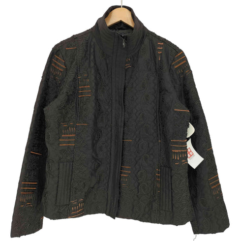 Chico’s 90-00s 比翼ジップ ジャガード刺繍 ジップアップジャケット レディース 2