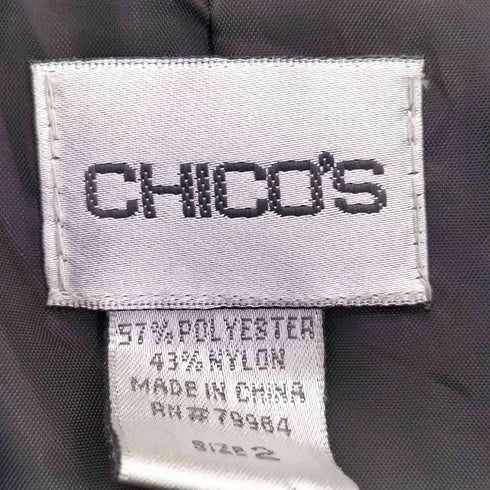 Chico’s 90-00s 比翼ジップ ジャガード刺繍 ジップアップジャケット レディース 2