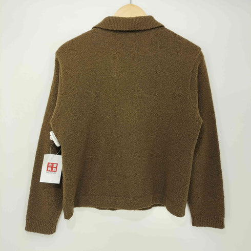リズ クレイボーン LIZ Claiborne ダブルブレスト 猫目ボタン 短丈 ウール混 ニットジャケット レディース