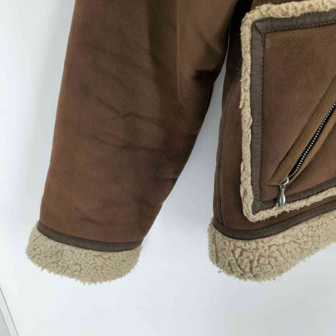 ピンクハウス PINK HOUSE ロゴ刺繍 フーデッドムートンジャケット レディース