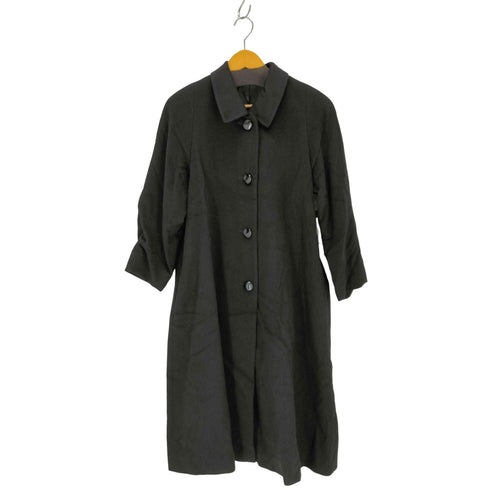 裏地シルク カシミヤ100% ステンカラーロングコート レディース JPN:M