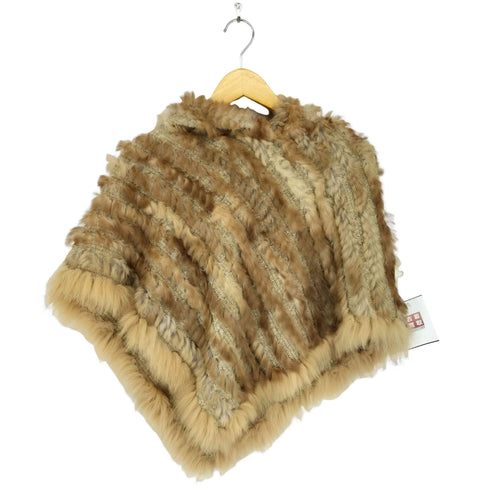 Real Rabbit ファーポンチョ レディース JPN:M