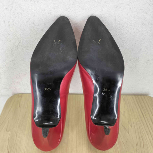 イヴサンローラン Yves Saint Laurent パイソン切替レザーヒールパンプス レディース 35 1/2