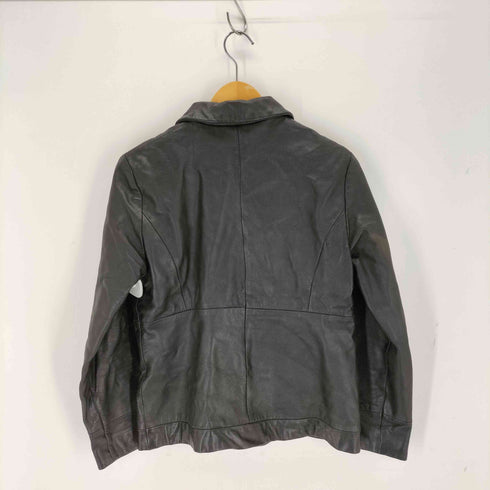 オットー otto collection 比翼 ボックスラムレザーブルゾン レディース JPN:L