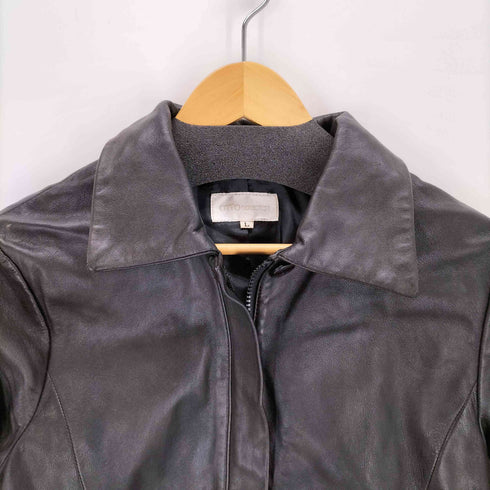 オットー otto collection 比翼 ボックスラムレザーブルゾン レディース JPN:L