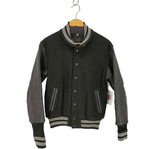 ユニクロ UNIQLO OLD アームレザー切替 ウールスタジャン メンズ JPN:S