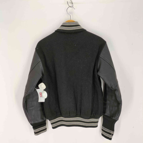 ユニクロ UNIQLO OLD アームレザー切替 ウールスタジャン メンズ JPN:S
