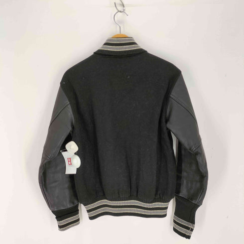 ユニクロ UNIQLO OLD アームレザー切替 ウールスタジャン メンズ JPN:S