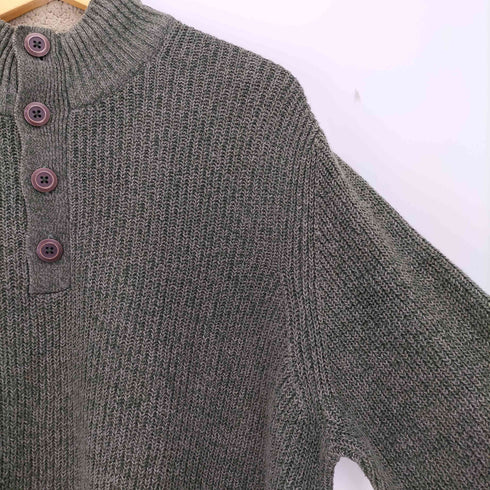 ジーエイチバス G.H.BASS USA製 ハーフボタン リブニット プルオーバー メンズ import:XL
