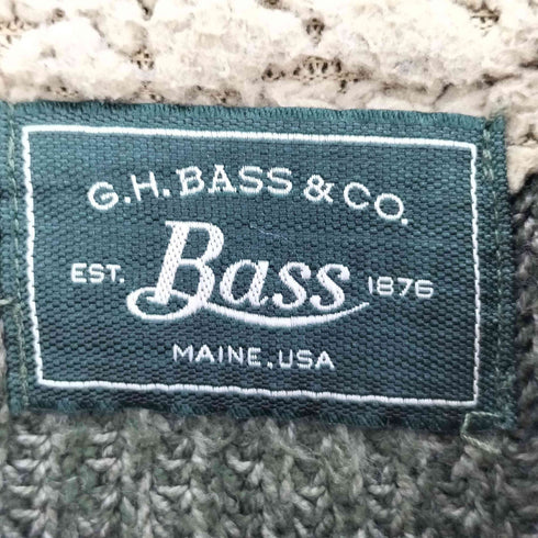 ジーエイチバス G.H.BASS USA製 ハーフボタン リブニット プルオーバー メンズ import:XL