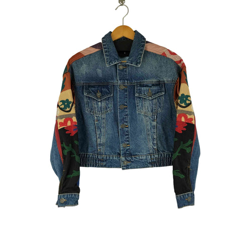 デシグアル Desigual 異素材切り替えデニムジャケット レディース import:S